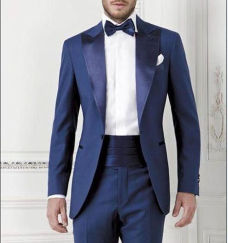 Herren blau smoking - blau, slim